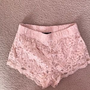 light pink lace shorts